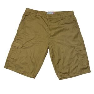 Sacred Crown Cargo Shorts Casual Streetwear y2k dark khaki size 42
